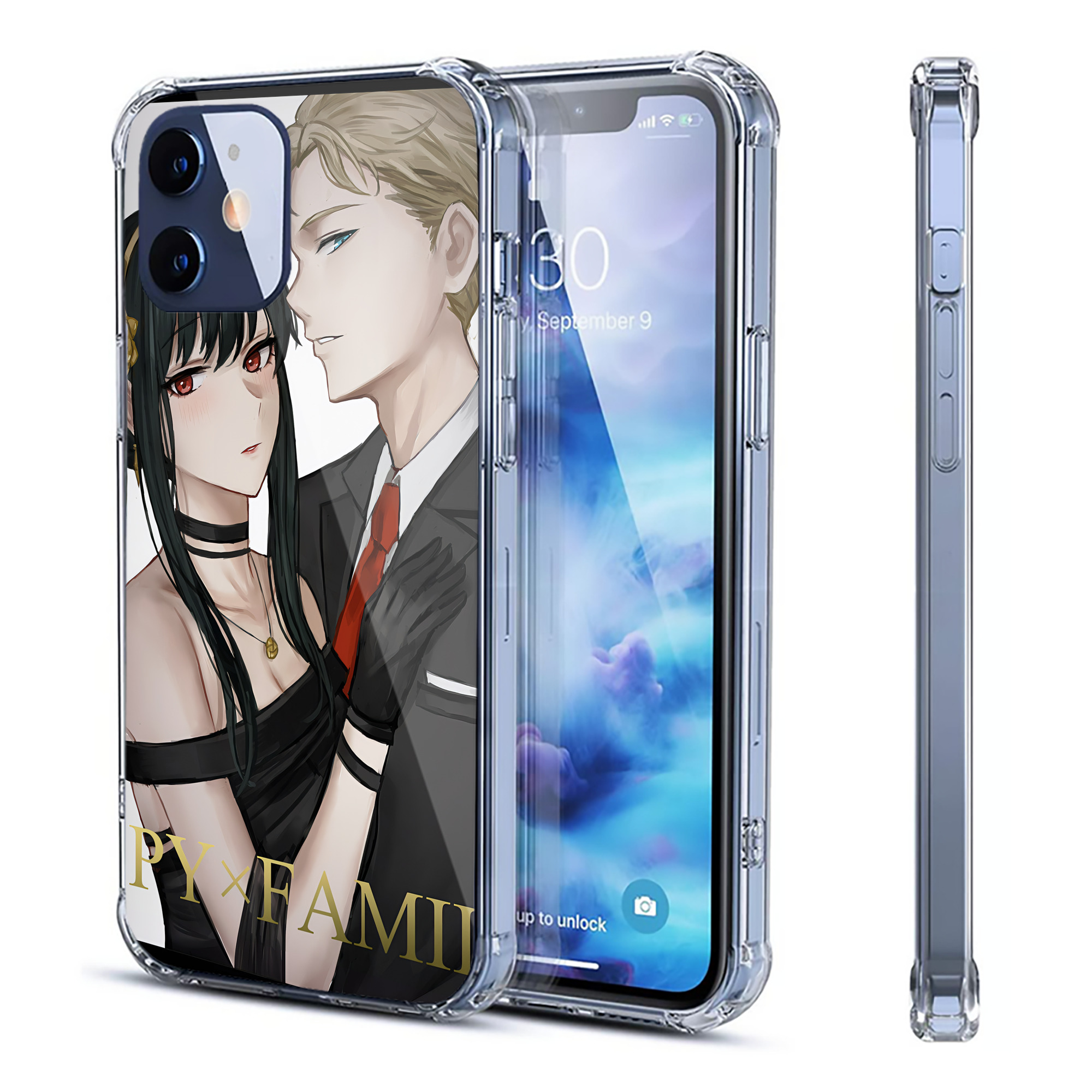 （画像用） SPY×FAMILY间谍家家酒 【iPhone 12シリーズ対応】透明スマホケース（クリアソフトケース）
